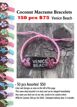 Coconut Macrame Bracelets -Venice Beach